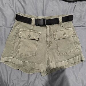 Green Shorts with belt